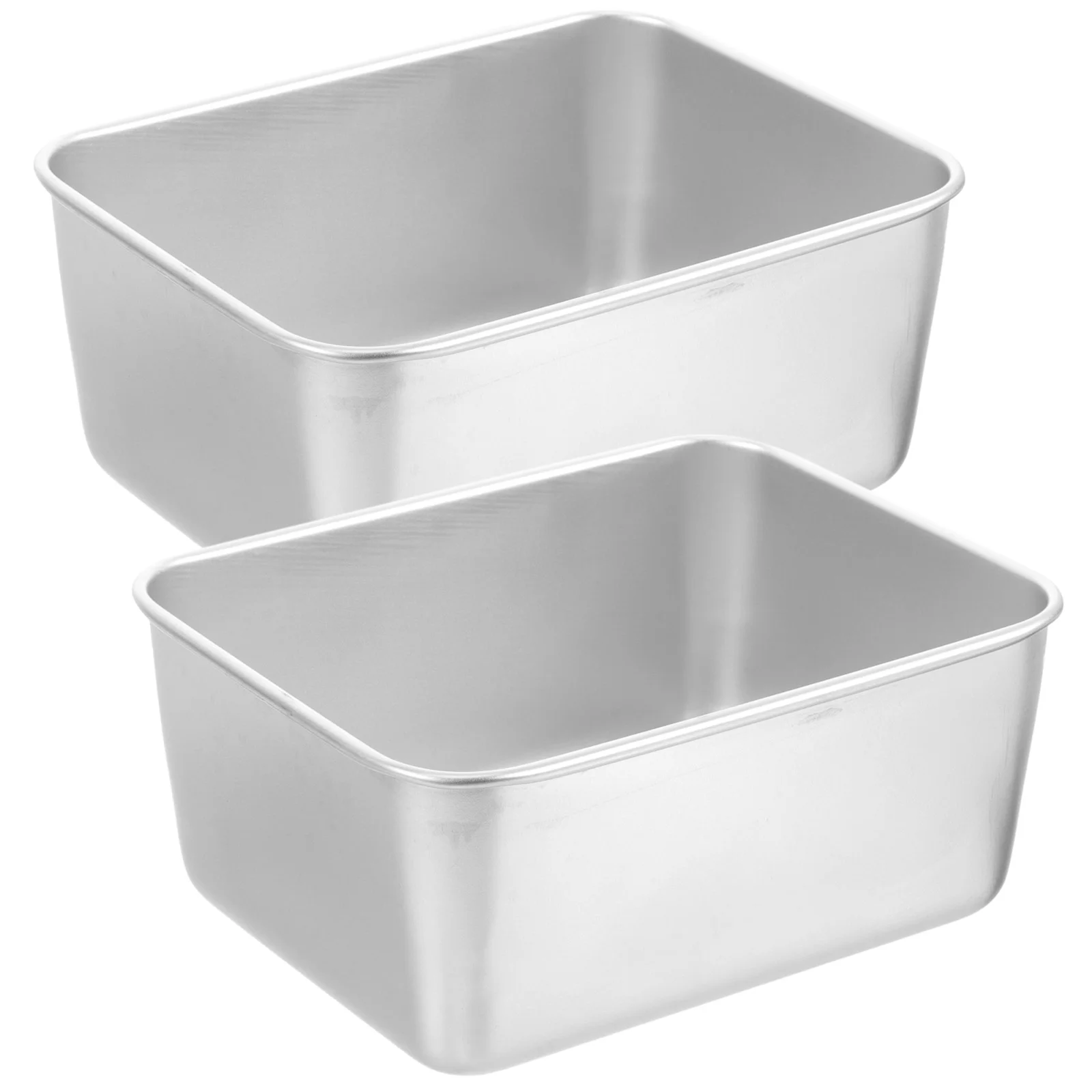 2 Pcs Picnic Bowl Food Containers for Refrigerator Bowls Stainless Steel Salad Camping Accessory Storage