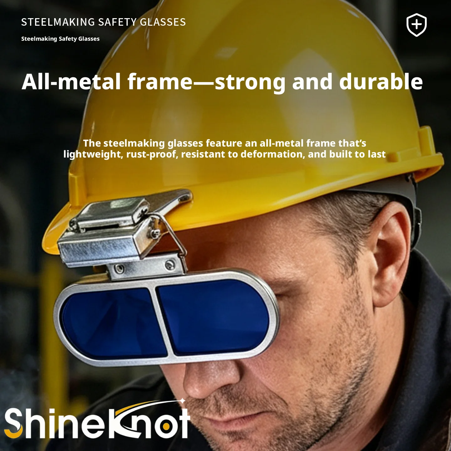 SHINEKNOT High Temperature Resistant Glasses Fire Observation Glasses Steel Plant Anti Arc Protective Glasses