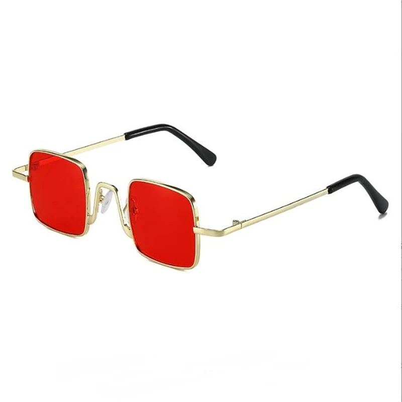 2024 new hip hop funny street luxury glasses Square metal sunglasses men network sunshade mirror