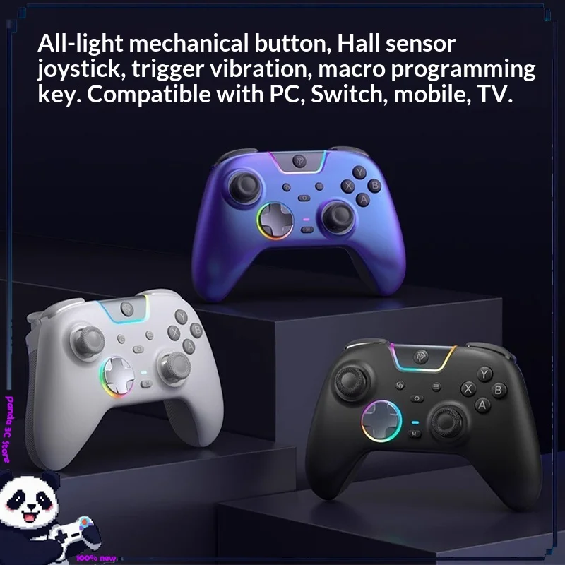 

Игровой контроллер X05pro, беспроводной режим Bluetoothtri, версия для ПК, бесшумная паровая ручка, триггер, переключатель вибрации, 2 ручки, джойстик для зала