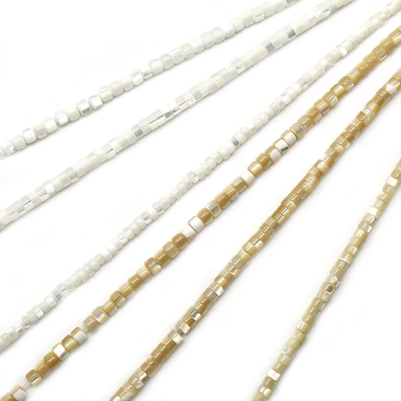 Rondelle Mother of Pearl Shell Beads Cross Natural Shell Tube Loose Beads for Jewelry Making DIY Handmade Necklace 15