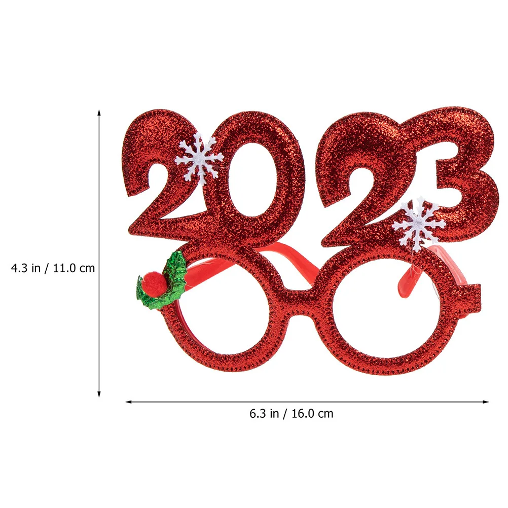 

8 Pcs New Year's Glasses Props Party Years Eyeglasses Photo Frame Eve Decorate Man