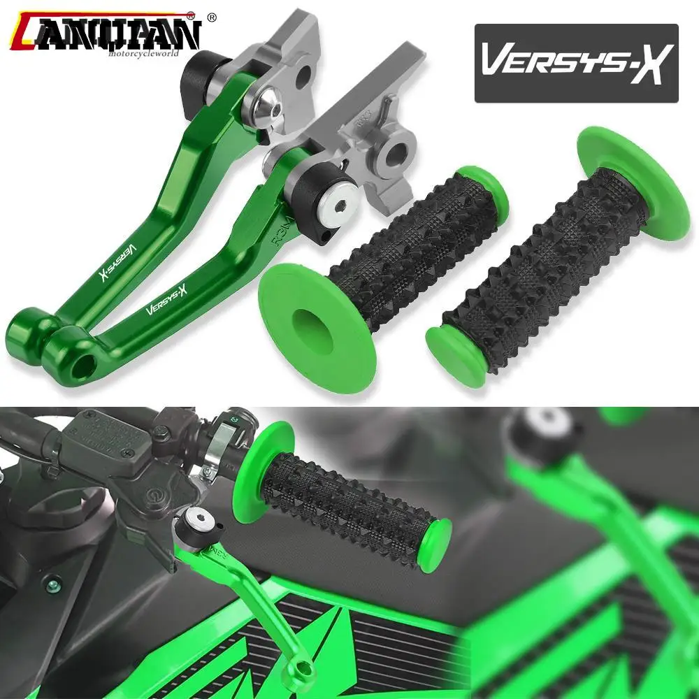 

Motorcycle Dirt Bike Brake Clutch Levers Rubber Handlebar Grips For Kawasaki VERSYS-X 300 VERSYS-X300 2017 2018 2019 2020 2021