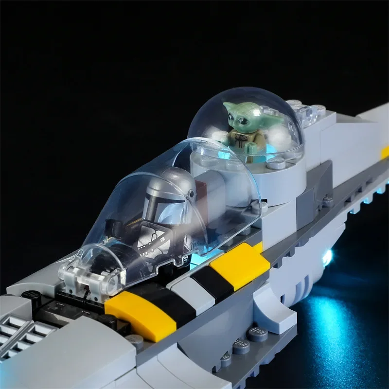 Kit de luz LED N-1 Starfighter do Mandalorian, DIY, apenas luz LED sem modelo de blocos, 75325