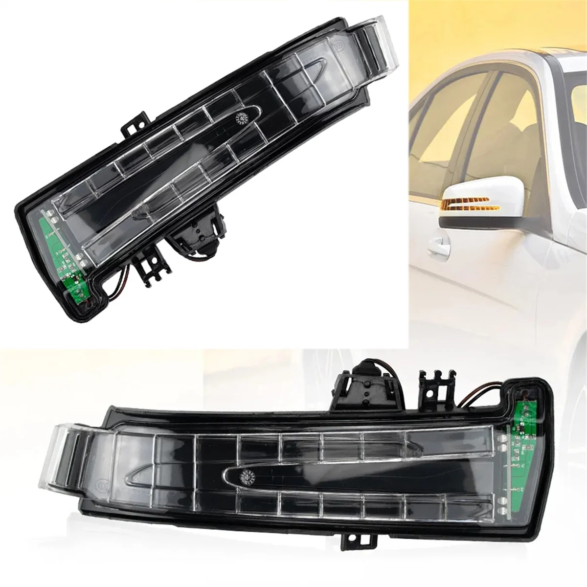 Car Marker Turn Signal LED Light Indicator Side Mirror A2129067401, A2129067501 for Mercedes Benz W204 C204 W212