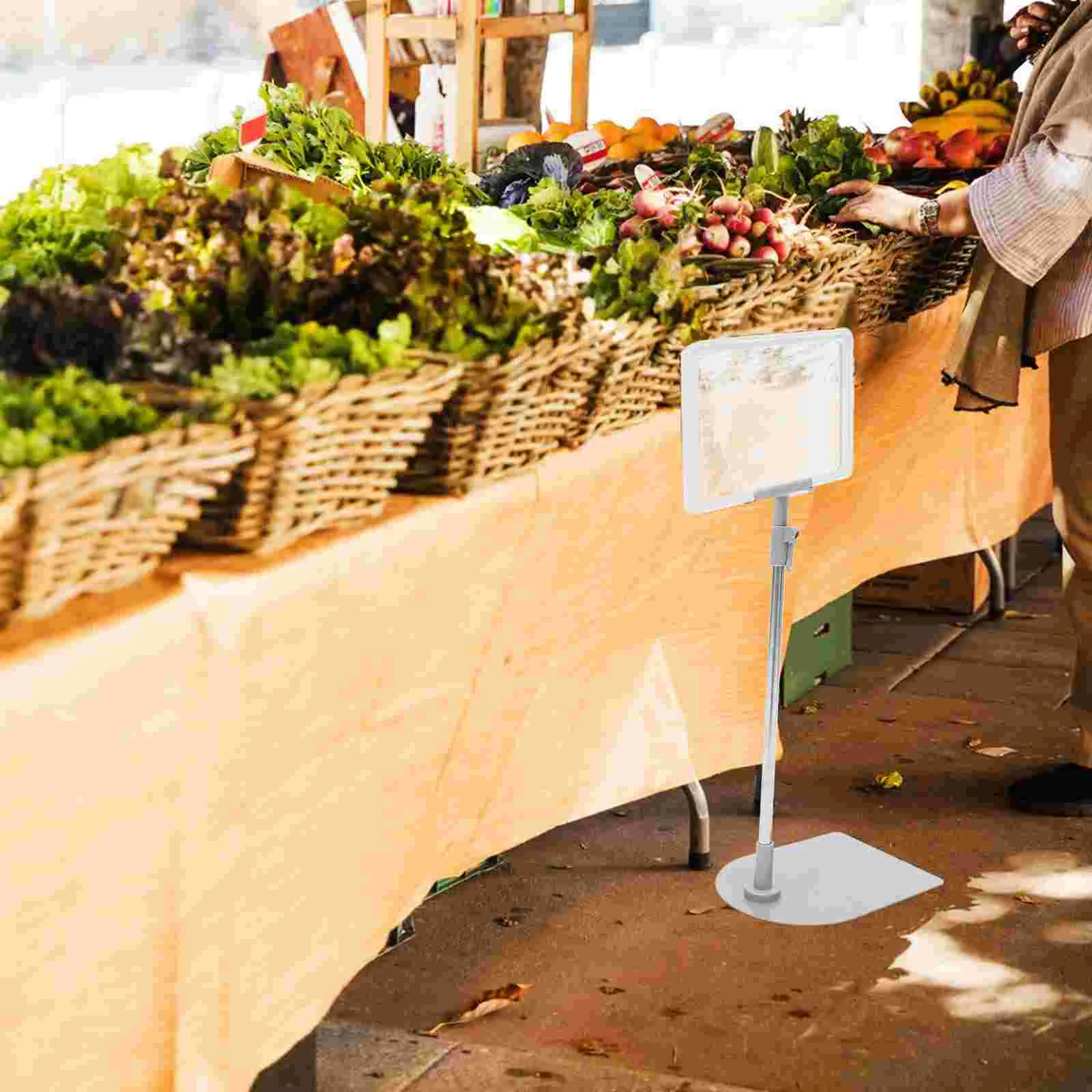 Présentoir multifonction T1 pour supermarché, support pour étiquette, panneau de prix, fournitures de supermarché, blanc