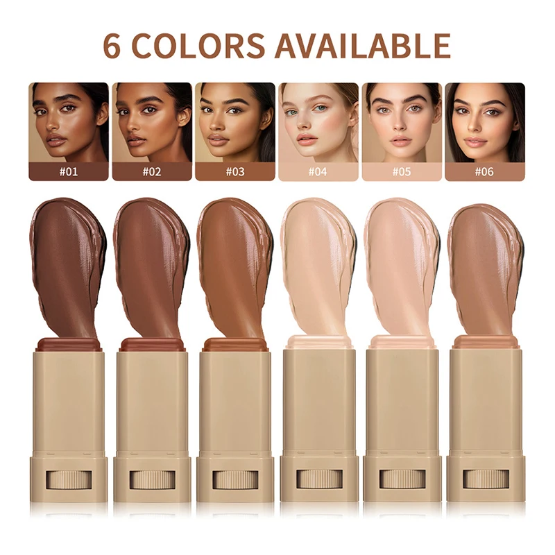 カラーソリッドエッセンススティックブーストスキングチントファンデーションスティックスムーズプランパーハイトカバレッジコンシーラー美容フェイスメイク
