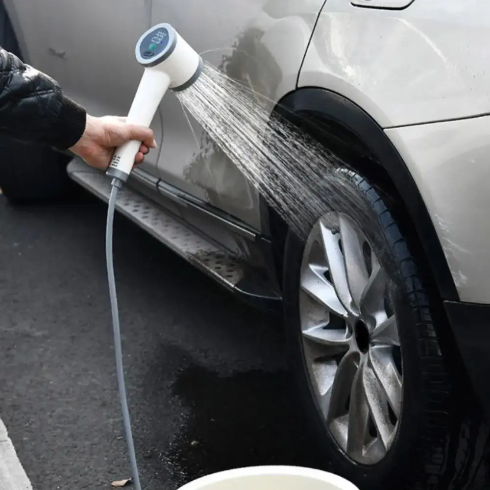 

Shower Spray Self-priming Portable Shower Adjustable Massage Bubble Outdoor Shower Battery Powered Camping Shower Dog Bathing