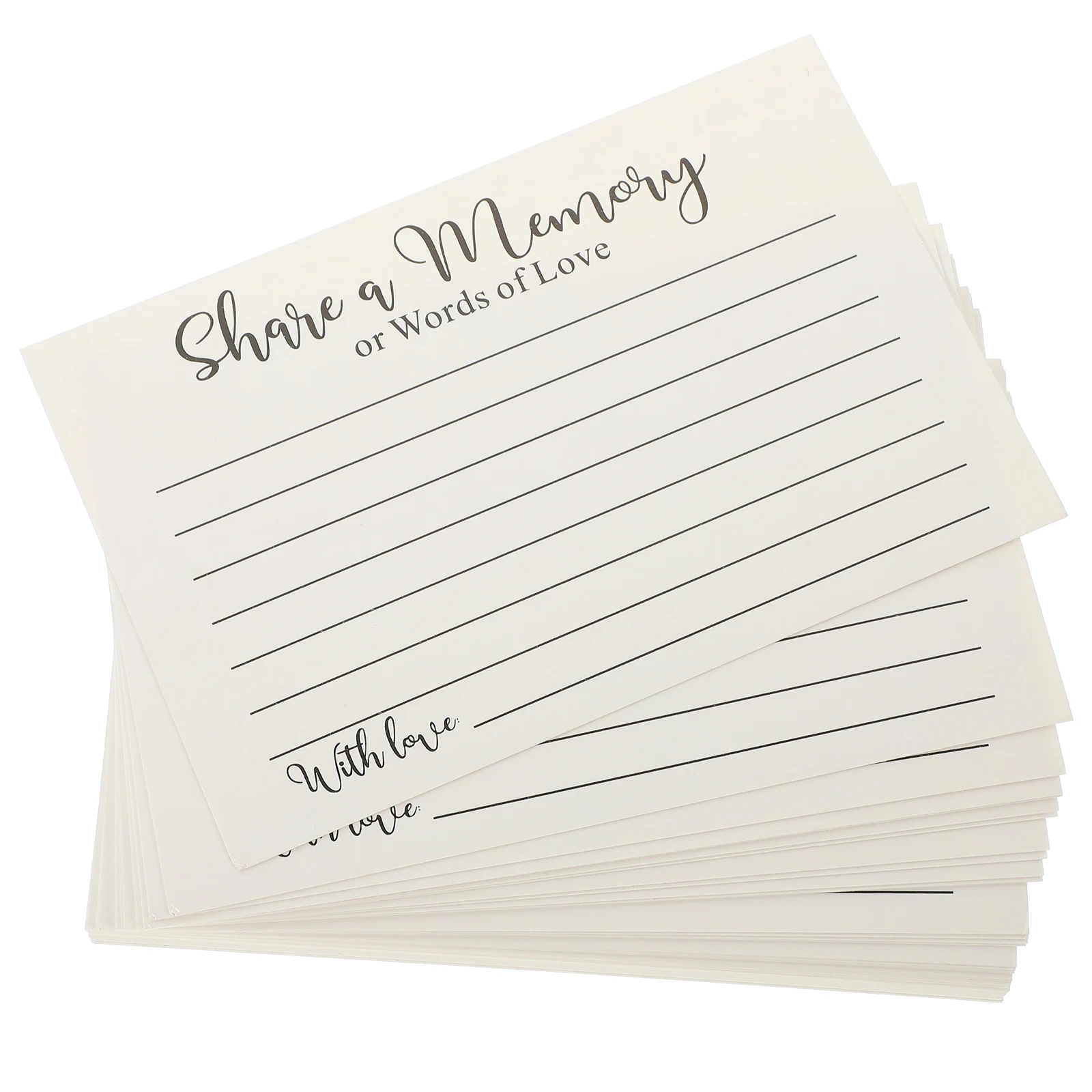 

50 Sheets Envelope Card Memorial Cards Share Memory Funeral Celebration Attendance Wedding Writing Gift