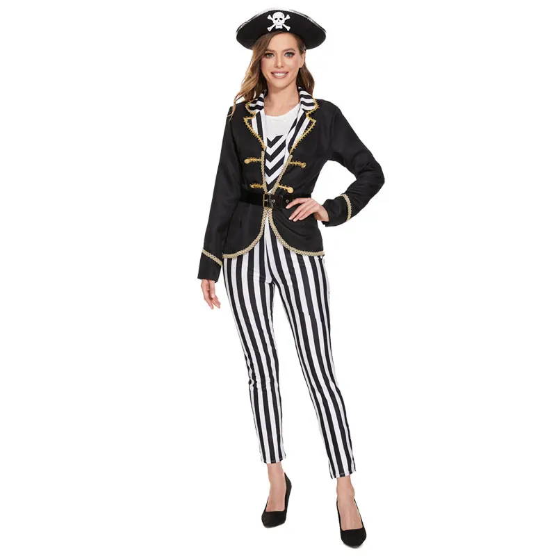 

Halloween Female Caribbean Pirate Captain Elizabeth Cosplay Costume Purim Party Masquerade Luxury Huntress Fancy Dress