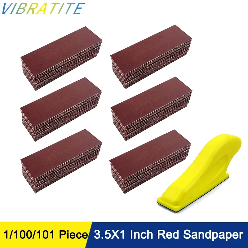 1/120/121Pcs Detail Mini Micro Sander Kit 3.5X1 inch Hook and Loop Sandpaper Assorted 80-600 Grits for DIY Crafts Wood Polishing