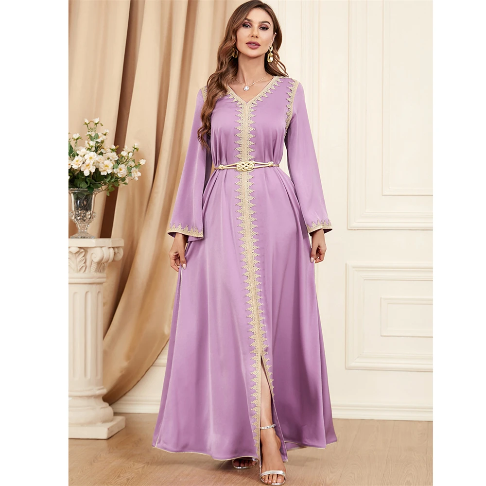 

Morocco Party Eid Caftan Muslim Abaya Women Long Maxi Dress Turkey Arabic Kaftan Gulf Jalabiya Dubai Saudi Gown Islamic Vestidos