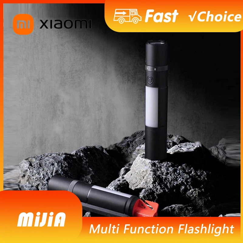 XIAOMI Multifunktionale LED-Taschenlampe, zoombar, ultrahell, Taschenlampe, Fensterbrecher,