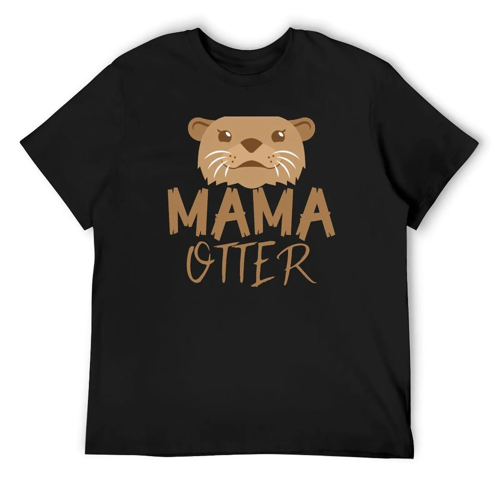 MAMA OTTER (with matching Papa Otter and Baby Otter) T-Shirt plain sports fans compression shirt men