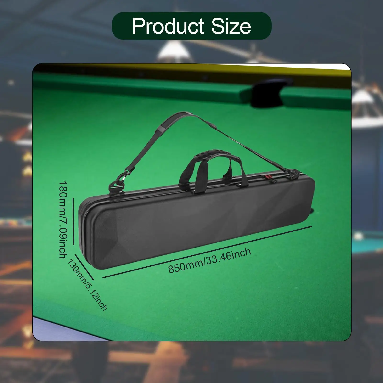 

Pool Cue Hard Carrying Case Durable ABS Billiard Stick Protector Organizer for American Billiards