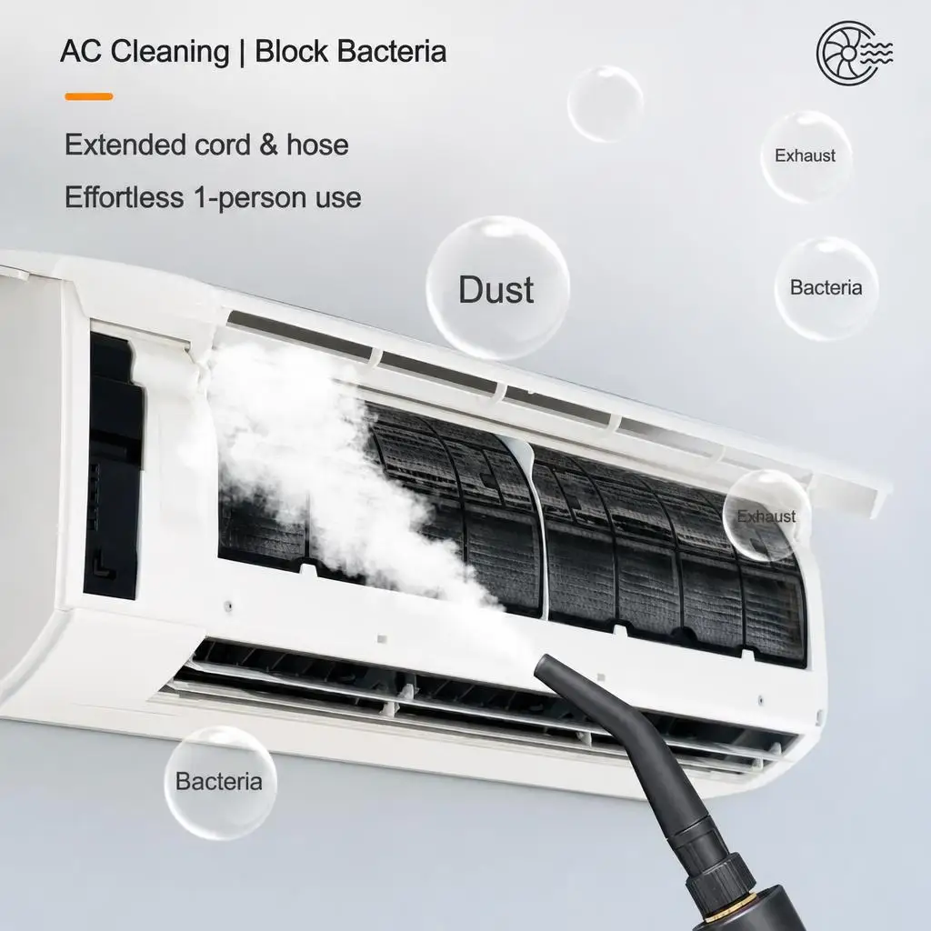 110V Portable Handheld Steam Cleaning 2500W High Pressure Cleaning Machine High Temperature Steam Cleaner With Multiple Accessories US Plug