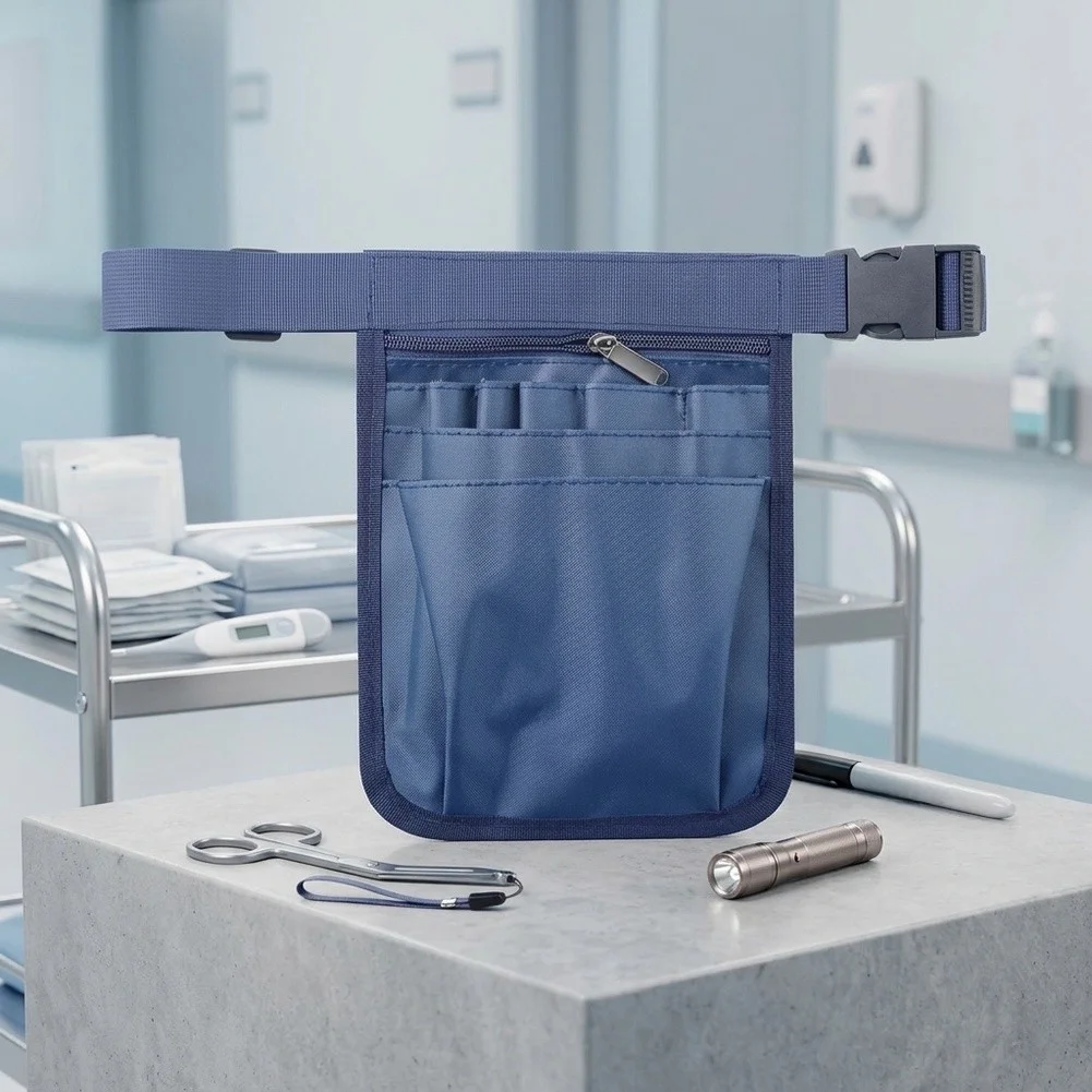 Black Waterproof Storage Bag Zipper Closures Adjustable And Removable Belt Comfortable To Wear Easy for Quick Release