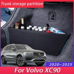 For Volvo XC90 2020~2025 MK2 Upgrade Thickening Car Trunk Storage Partition Multi-function Storage Box Auto Interior Accessories