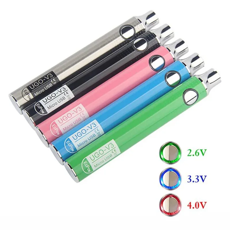 5 / UGO V3 Vape 650mah 14 VV USB Passthrough CE4 MT3 H2 vape accessory for vape kits - related product image