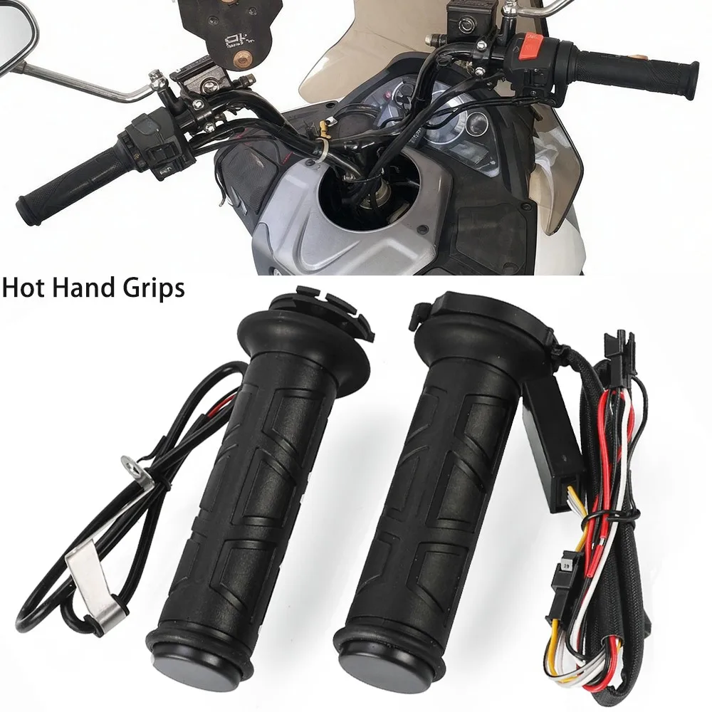 For BMW F650CS C650GT C 650 600 C650 C600 SPORT HP2 K1200R Sport Heated Hand Grips 22mm Adjustable Temp Control Warm Handlebar