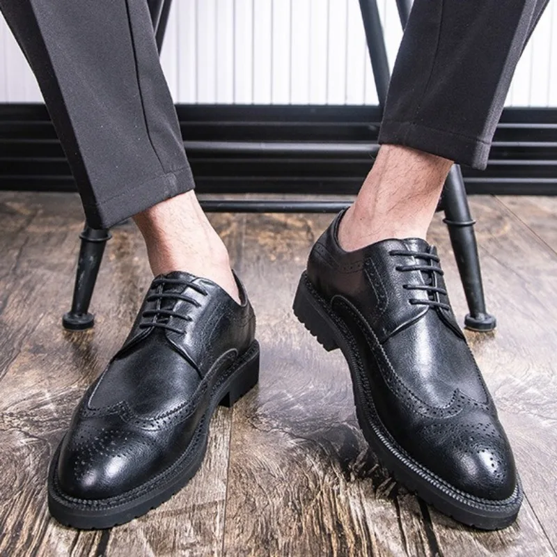 

High Quality Leather Shoes for Men Luxury Groom Wedding Shoes Men's Business Attire British Fashion Designer Shoes Dress Shoe 신발