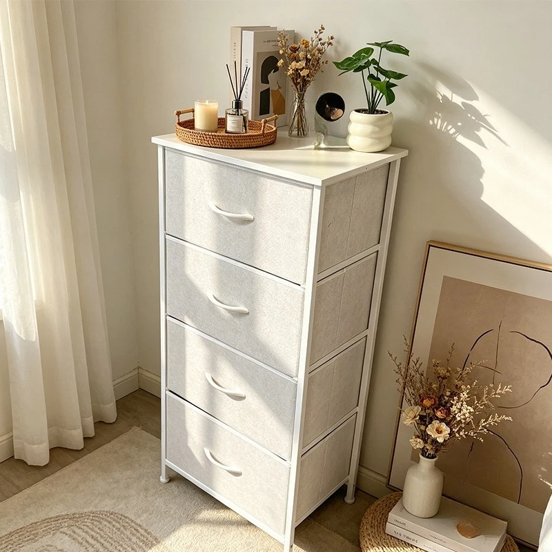 LH simple fabric storage living room four drawers chest floor bedroom locker
