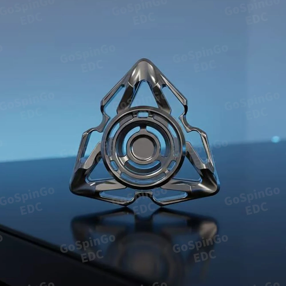 LQ EDC Ling Feng Fidget Spinner Edelstahl Titan Zirkonium Gyro Dreiblattiger Fidget Spinner Angstlinderung Gadgets