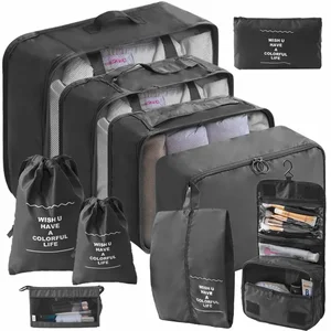 10/7 Pcs Set Travel Organizer Storage Bags Suitcase Packing Cubes Cases
