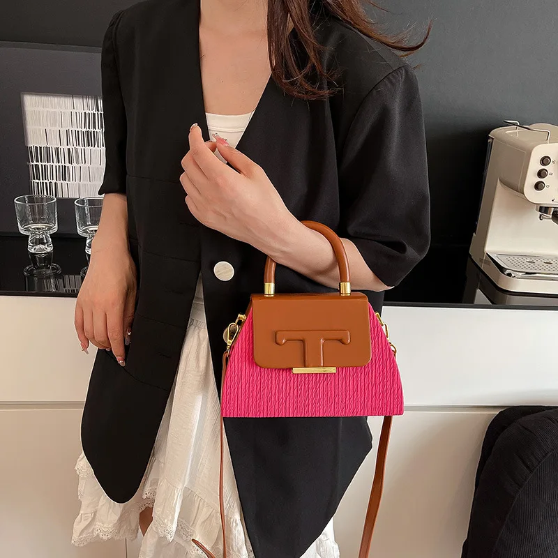 

​2025 New Women's Color Block Box Bag, Chic Patchwork Crossbody Purse, Fashion Shoulder Sling for Daily, Unique & Versatile​