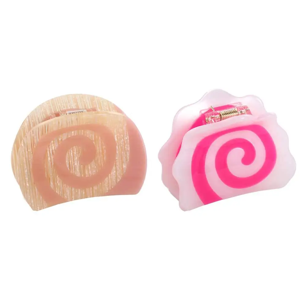 

Spiral Hair Claw Fashion Design Girls Kamaboko Barrettes Women Hair Accessories Acetic Acid Hair Claw Korean Style Hair Clip