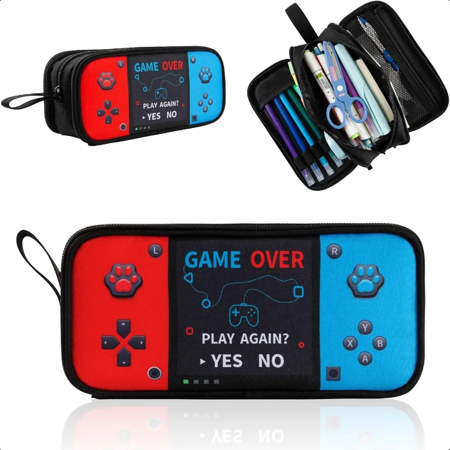 astuccio-grande-per-controller-di-gioco-per-ragazzi-adolescenti-capacita-per-penne-custodia-per-organizer-con-3-scomparti-con-cerniera
