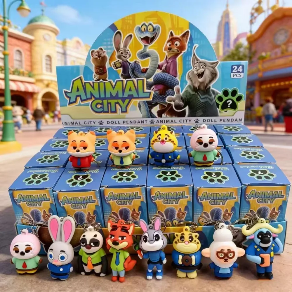 2026 新ディズニーズートピアフィギュアおもちゃアニメキーホルダーブラインドボックスモデル人形おもちゃ子供の誕生日プレゼントのおもちゃ