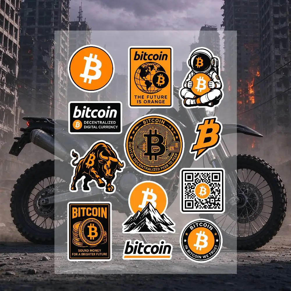 Bitcoin Stickers Moto Sticker Auto Body Bumper Windows Motorcycle Laptop Walls Vinyl Decal Car Tuning Accessories