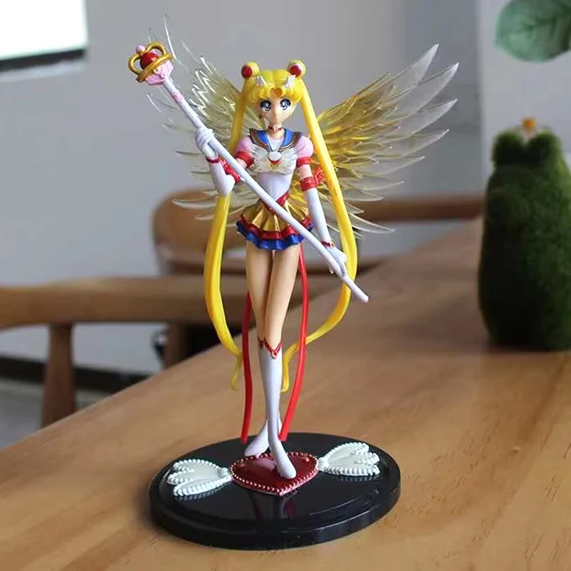 Sailor Moon Anime Figure Tsukino Usagi Model Cake Decoration Toys Collection Doll Room Accessory Cute Girls Birthday Gifts