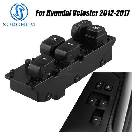 Botón de Control de elevador de interruptor de ventana de puerta de coche para Hyundai Veloster 2012 2013 2014 2015 2016 2017 93570-2V0054X 93570-2V005