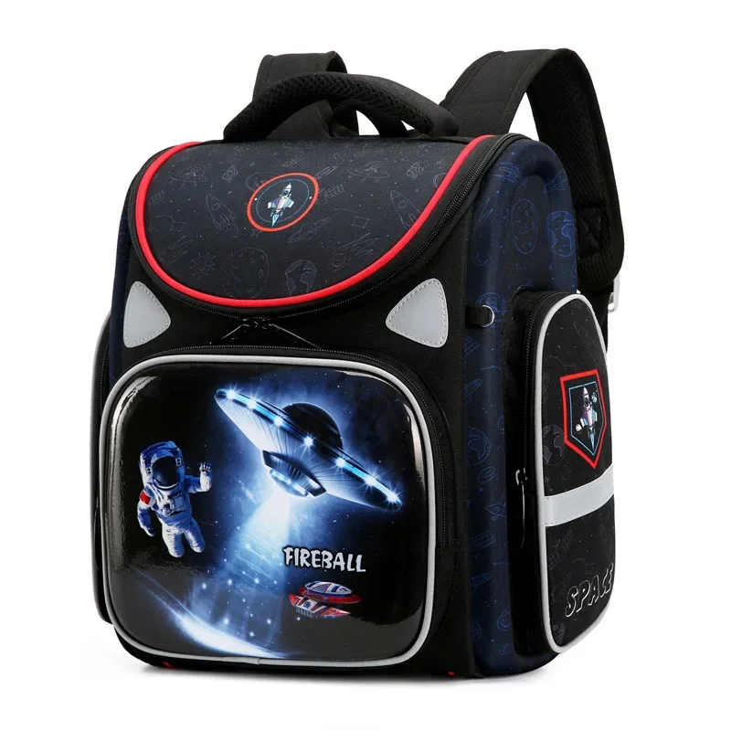 New Girls Boys Orthopedic School Bags Kids Space Satchel Folding Waterproof Rucksack Primary School Students Backpacks Grade 1-3