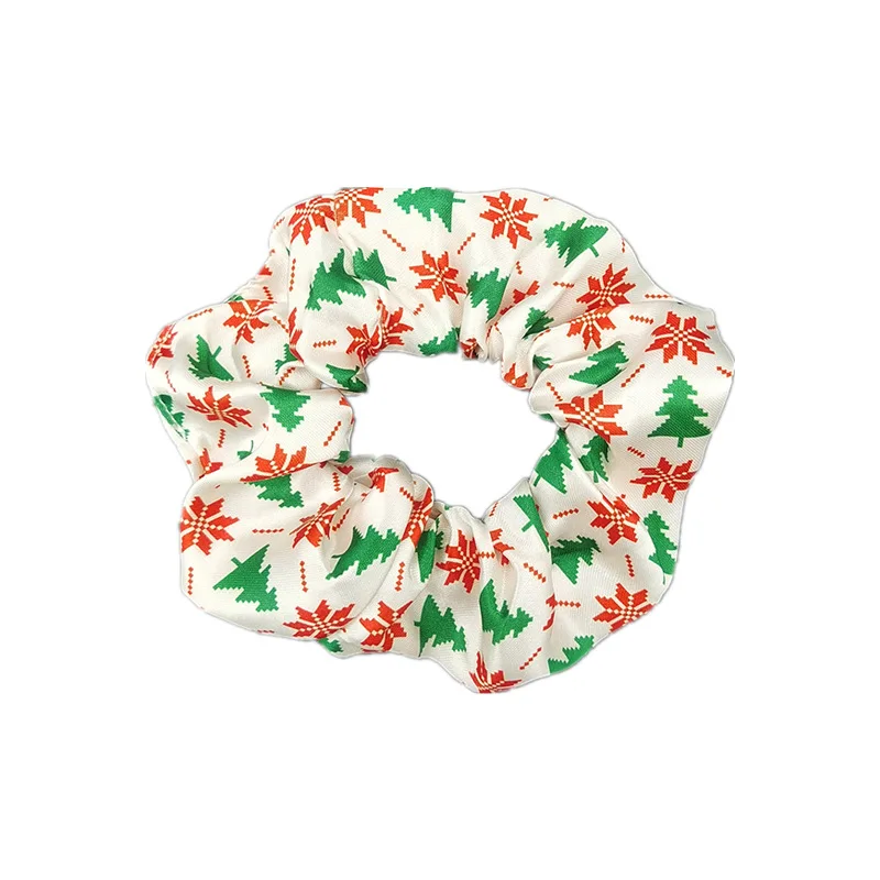 1pc Christmas New Large Intestine Hoop Hair Tie Pony Hair Rope Halloween Cloth Hoop Women\'s Hair Accessories Headwear