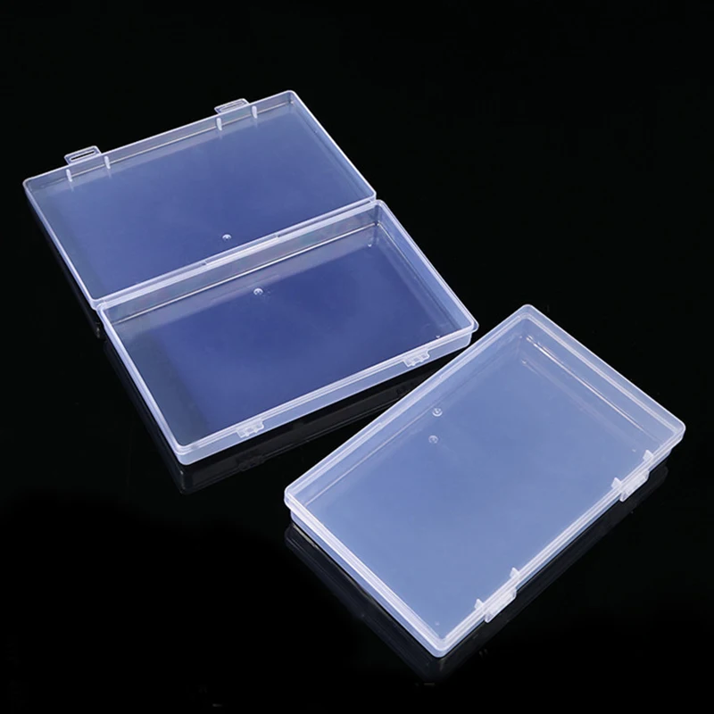 Square Plastic Transparent Tool Storage Box Jewelry Beads Container Power Tools Accessories Box Small Items