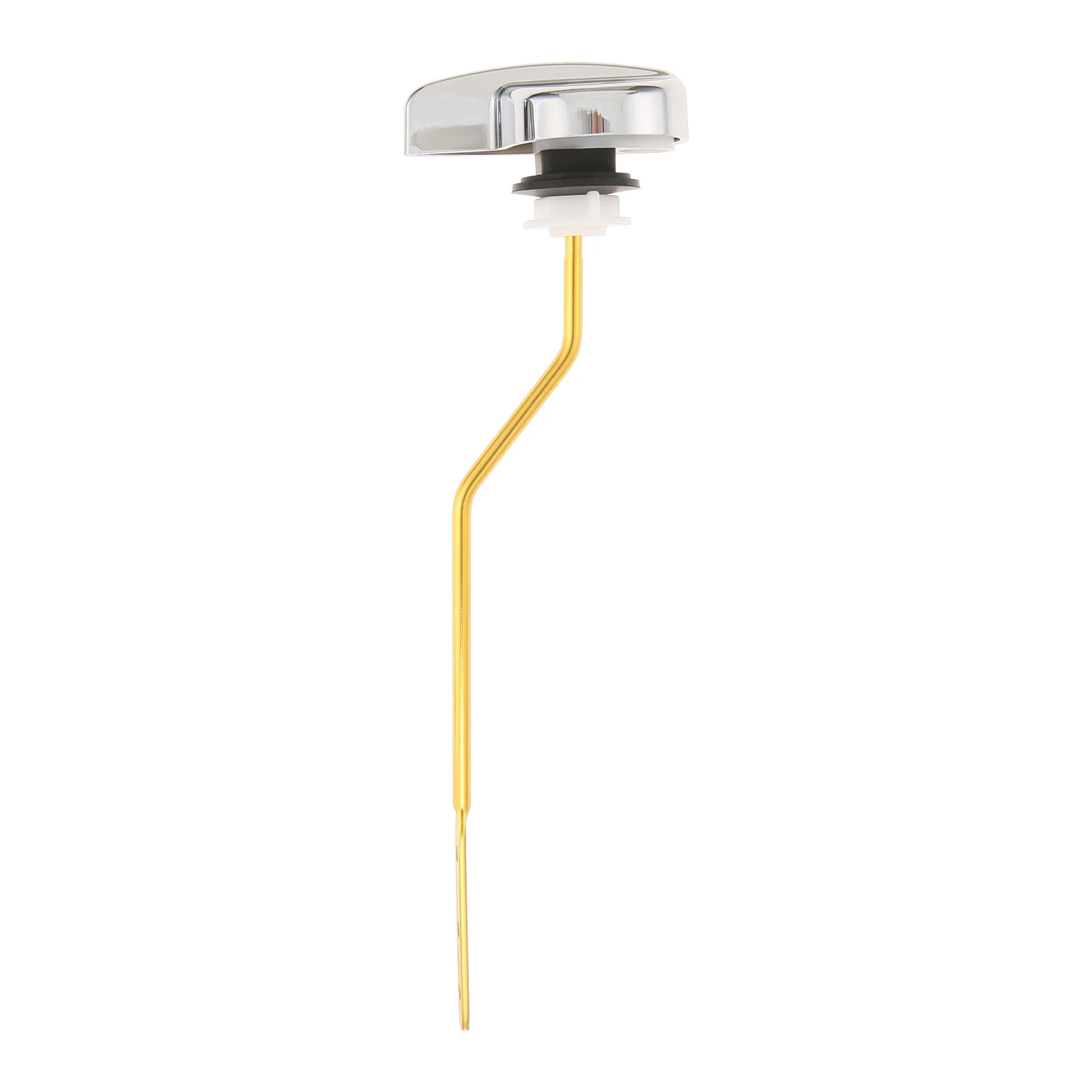 Replacement Toilet Handle Side-mounted Small Curved Lever for TOTO Kohler Universal Tank Electroplated ABS Alloy Connecting Rod