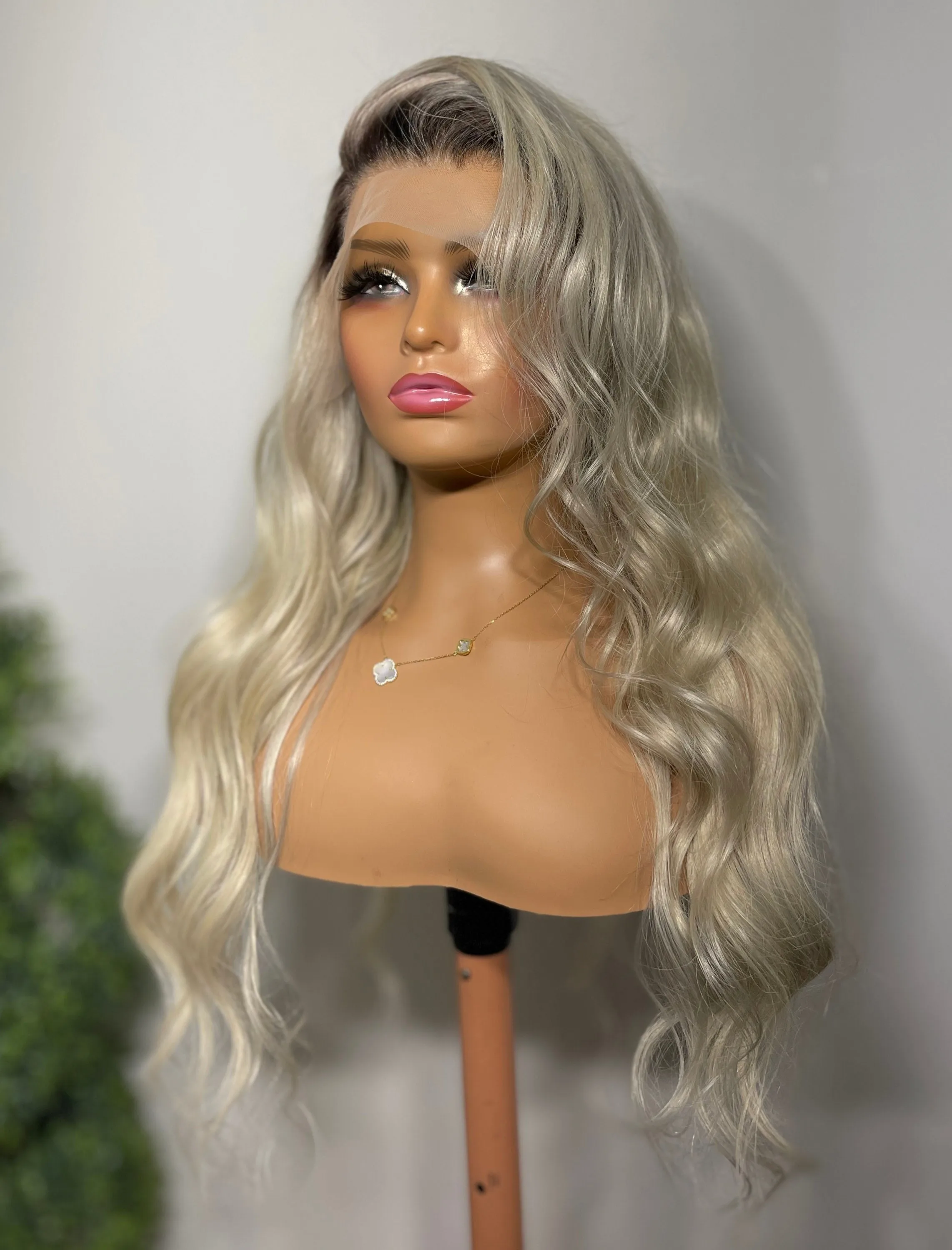 100% human hair wigs Highlight 13x4 Lace Front Wig Ash White Blonde Natural Wave Brazilian Full Virgin Transparent For Women