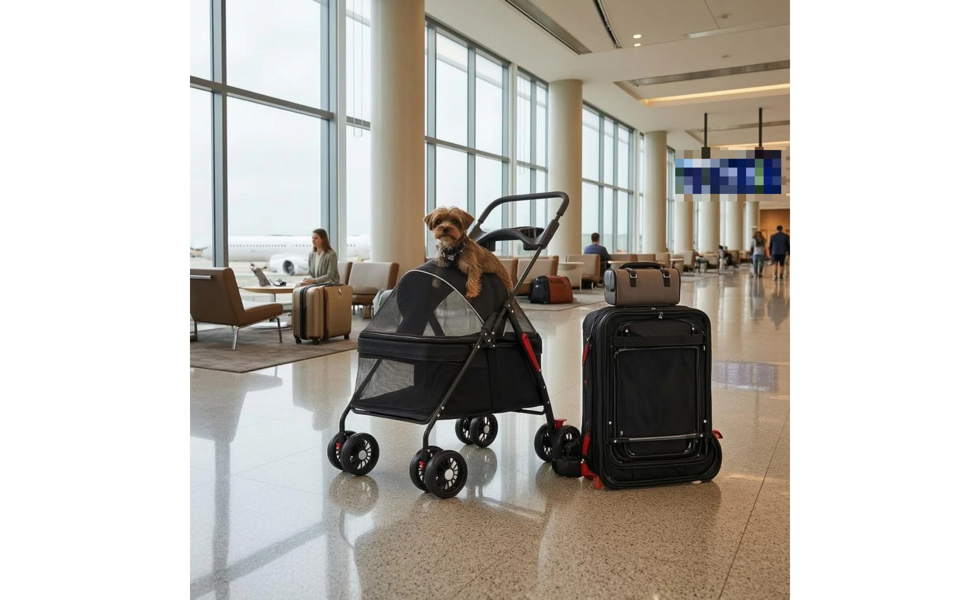 Foldable Pet Stroller Lightweight Feline and Dog Stroller Compact Ventilated for Cats, Outdoor Walking, Travel Foldable Pet Stroller Lightweight Feline and Dog Stroller Compact Ventilated for Cats, Outdoor Walking, Travel