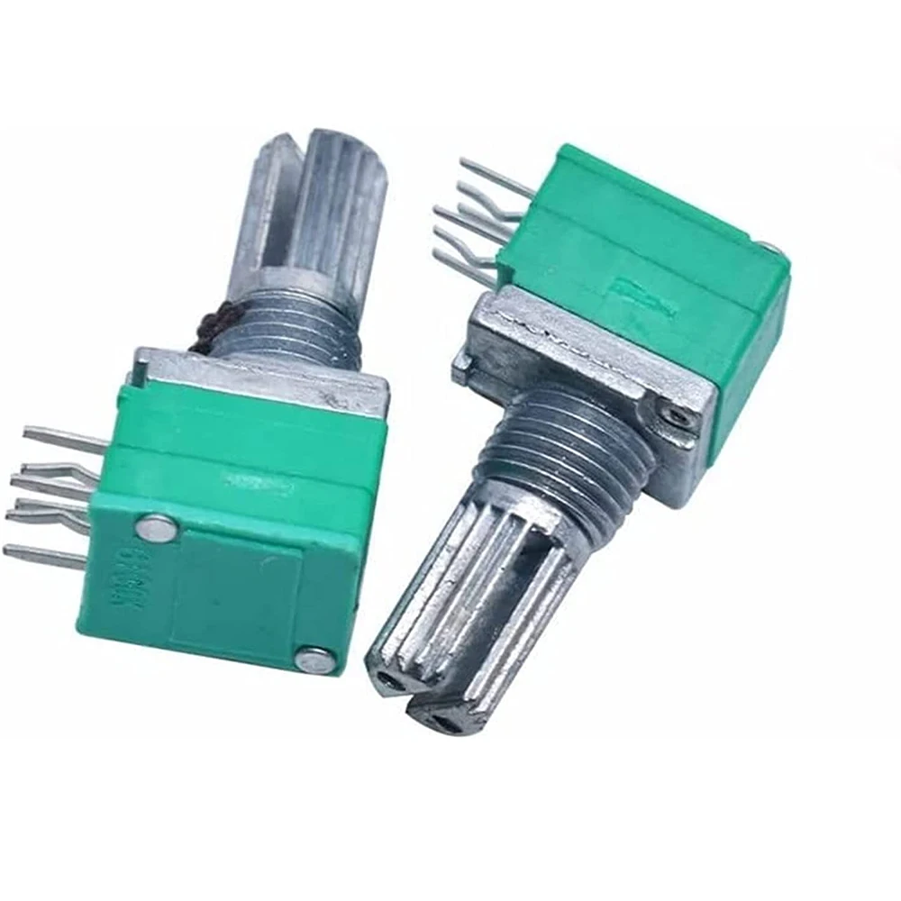 5PCS RK097NS Potentiometer 15mm 6Pin RK097 B1K 5K 10K 20K 50K 100K 500K  Audio Shaft Amplifier Sealing Potentiometers kit