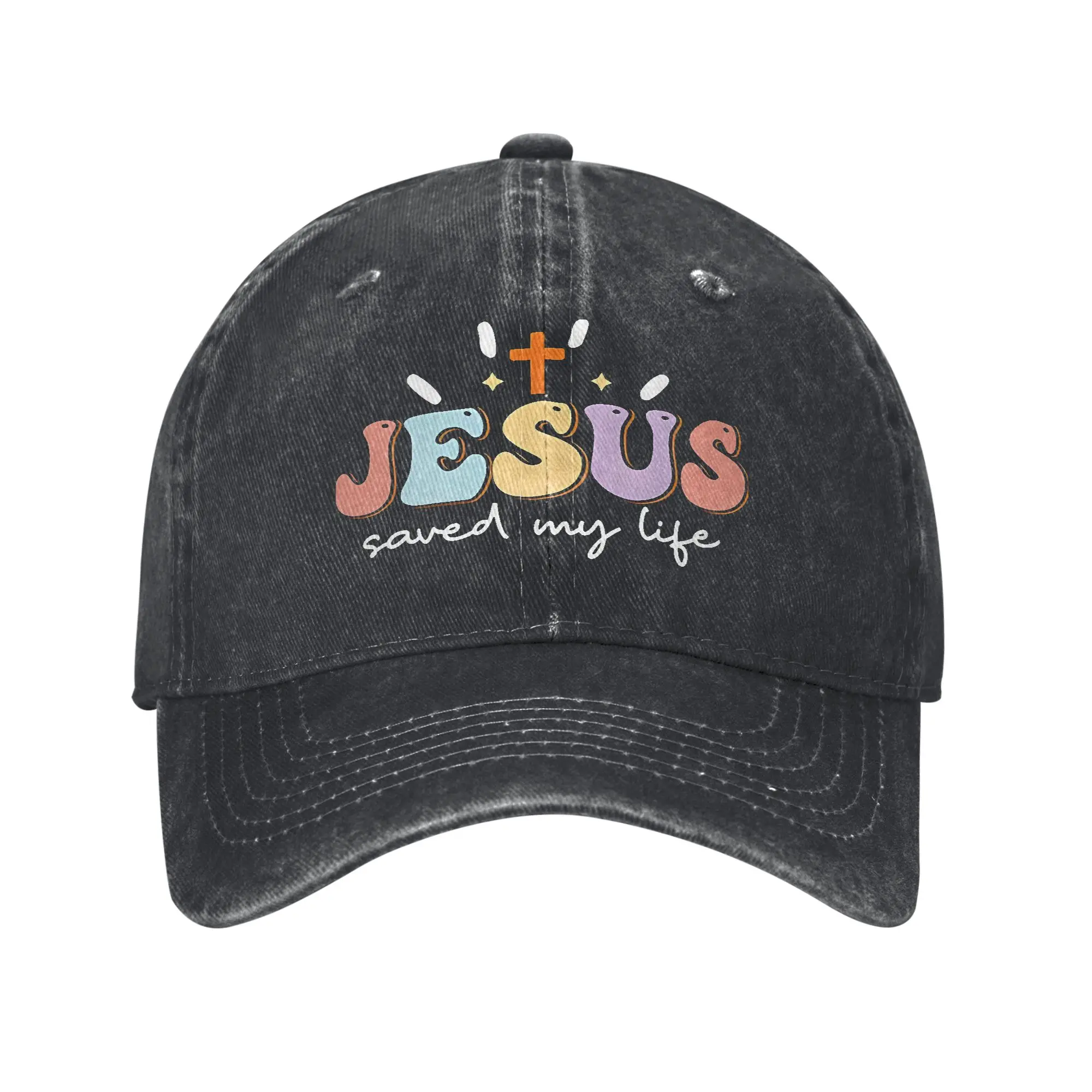 JESUS My Save  Retro Baseball Hat Cotton Sun Protaction Caps Unisex Casual Golf Hats