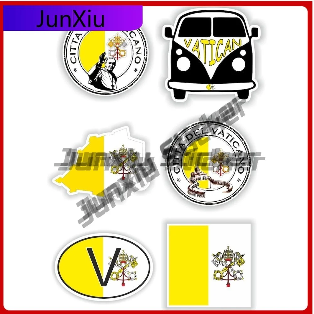 

Vatican Flag National Emblem Sticker Custom Stickers Suv Car Decals 125 Motorcycle Stickers Decal For Bumper Suv Cars Bike Trunk
