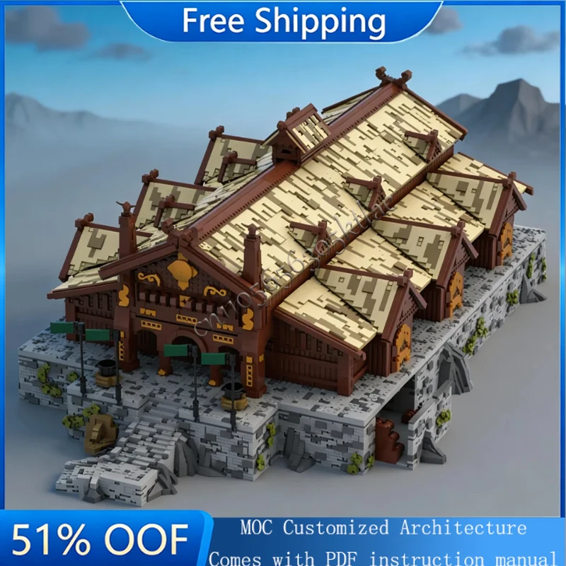 15804 PCS MOC Famous Movies Series Golden Hall Model Technology Building Block Creative For Kids Toys Educational Christmas Gift