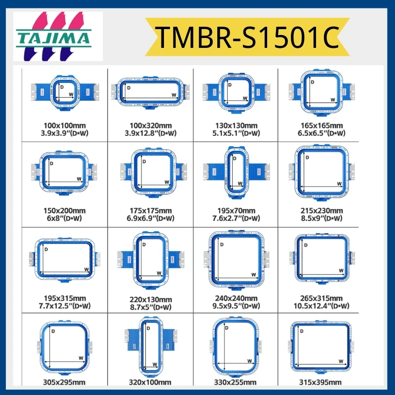 Sewpassion-Magnetic Embroidery Hoops for Tajima, Mighty Hoop Frame, TMBR-S1501C Embroidery Machine