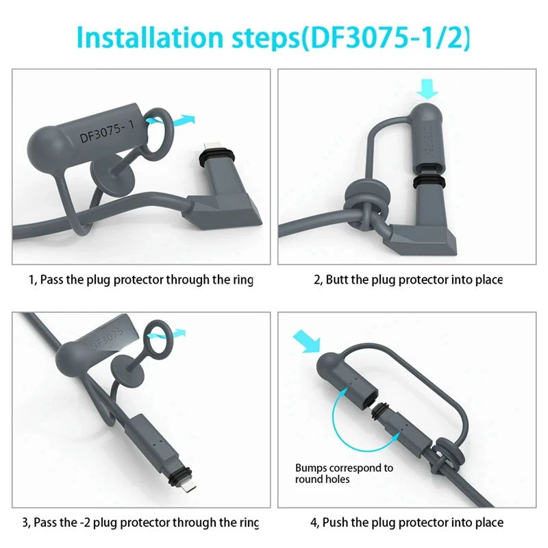 For Starlink Cable End Caps Starlink Mounting Kit Grommet Anti-Dust Silicone Protective Covers For Starlink Cable Plugs