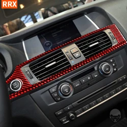 For BMW X3 F25 2011-2017 Center Instrument Air Conditioner Outlet Panel Cover Trim Real Carbon Fiber Car Interior Accessories