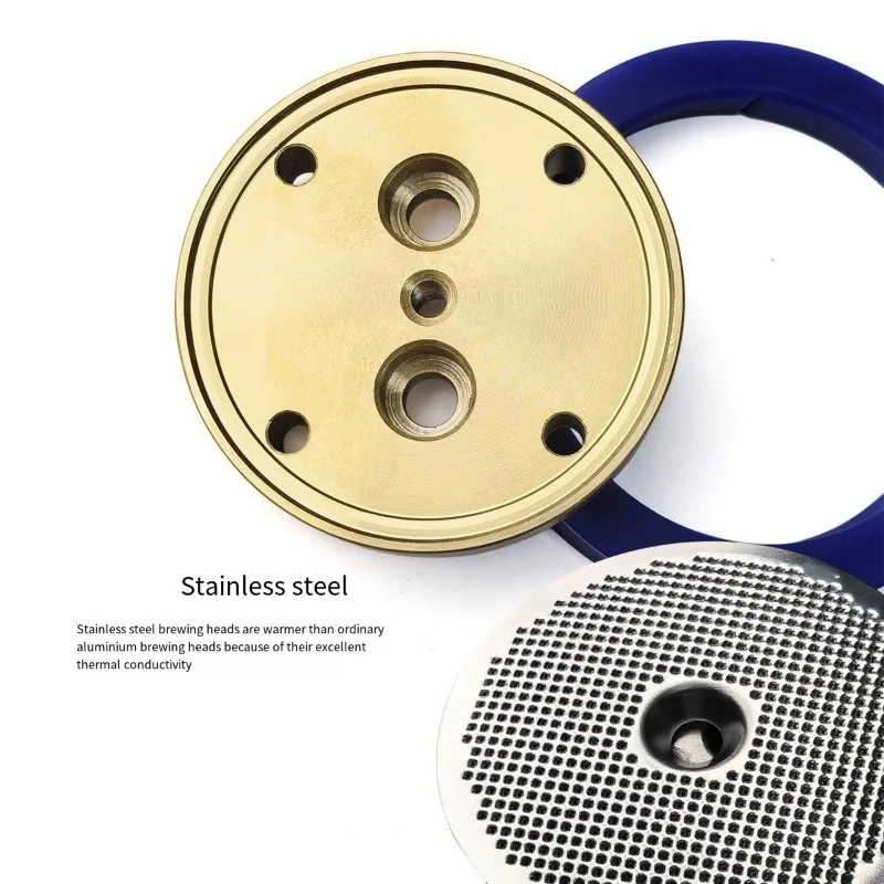 

B25B For Gaggia Coffee Machines- Gold Color Silicone& Stainless Steel Brewing Head Set Filter& Seal Ring