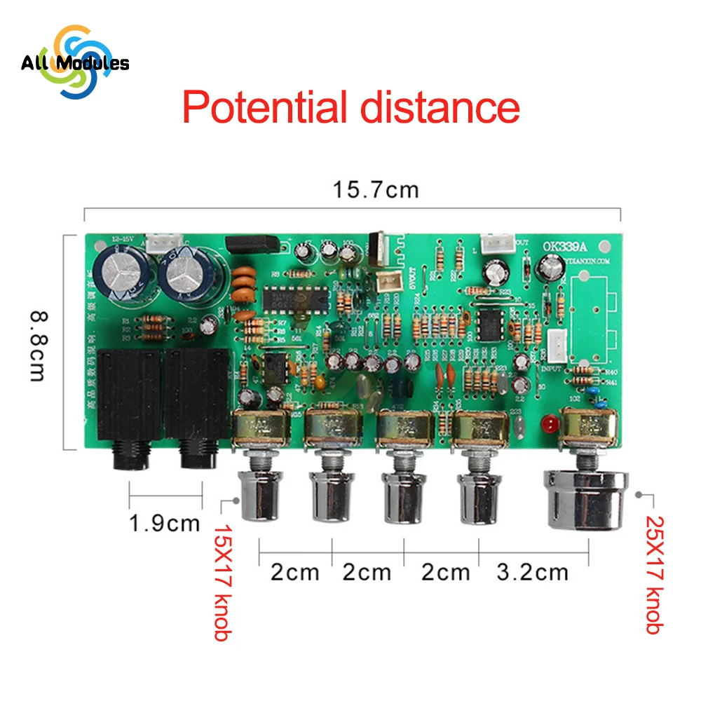 PT2399 Digital Microphone Amplifier Board Reverberation Karaoke Reverb Amplifier Amplifier Tone Board